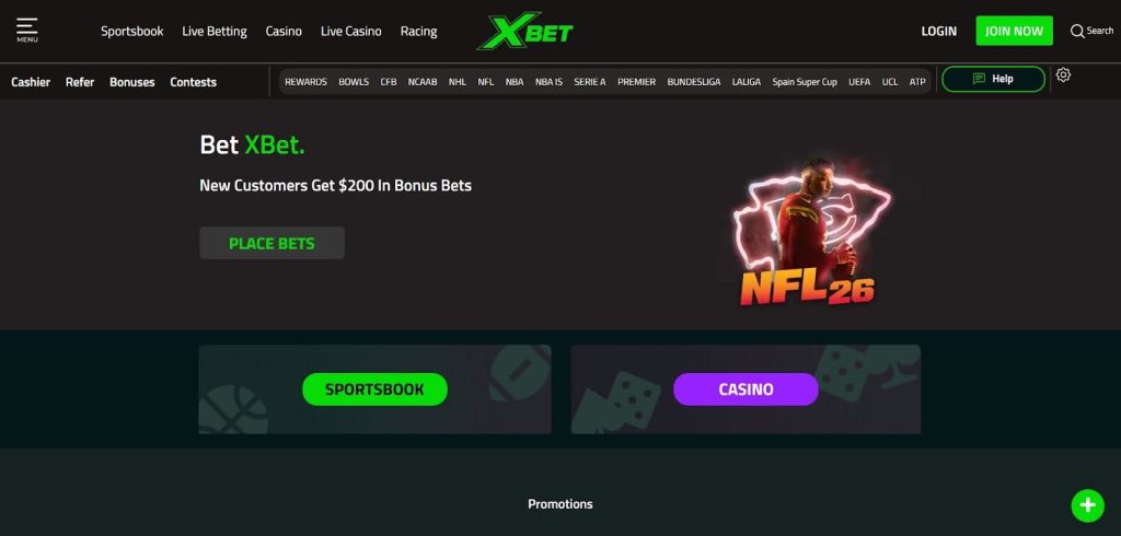 Xbet mobile sportsbook showing live in-play betting and quick payout options.